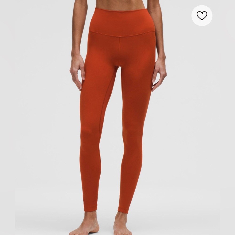 lululemon Align Leggings 28”, size 4 in orange